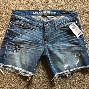 Lucky Brand denim shorts.